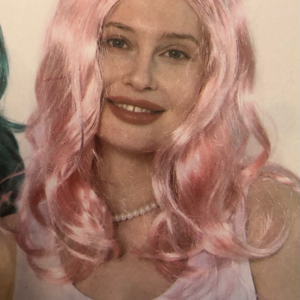 Pastel Pink Wig Synthetic Hair Style New Cosplay Halloween